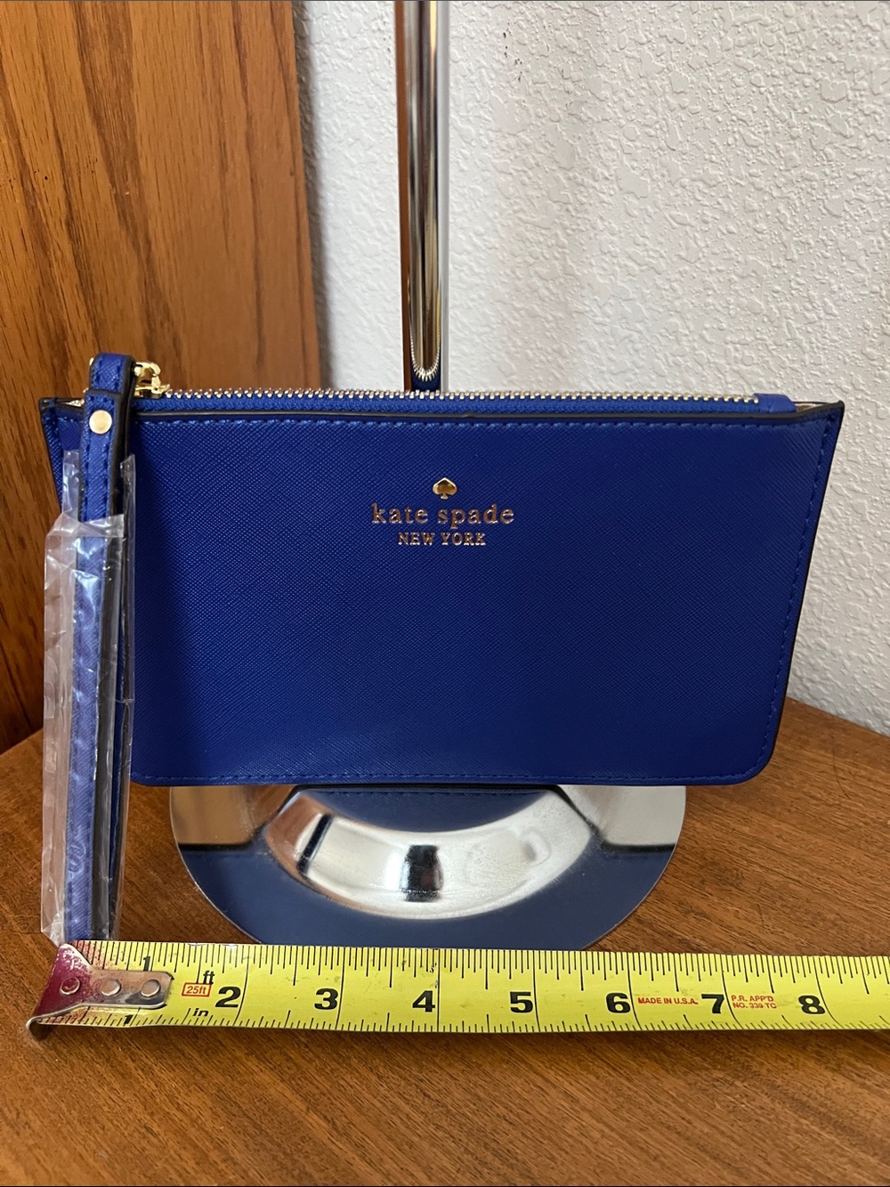 Kate Spade royal blue wristlet NWOT